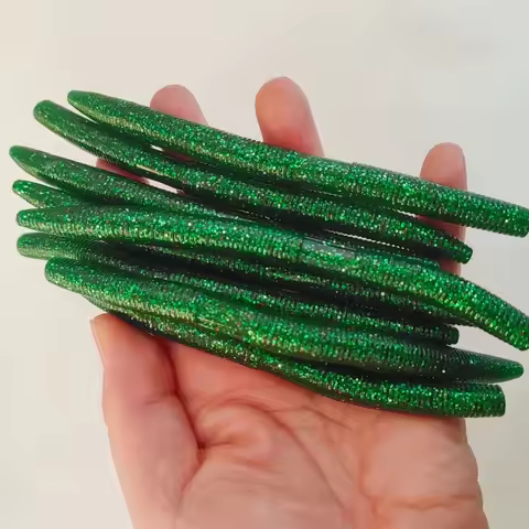 10cm/14cm Senko Worm Bait - Bionic Soft Fishing Lure Suitable for Bass & Carp, Realistic Artificial 