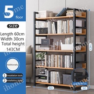 Furniture Rak buku Rak Susun 5 tingkat Rak besi siku lubang Rak gudang Rak Penyimpanan Rak Serbaguna