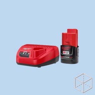 Milwaukee M12 Battery and Charger (Starter Kit | 12 Volt 2.0 Ah | 3.0 Ah Compact Battery Pack)