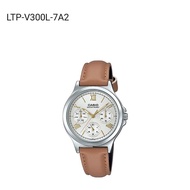 [2YEARS WARRANTY] Casio Ladies LTP-V300L Enticer Youth Multi Hands Leather Watch LTP-V300L-1A LTP-V3