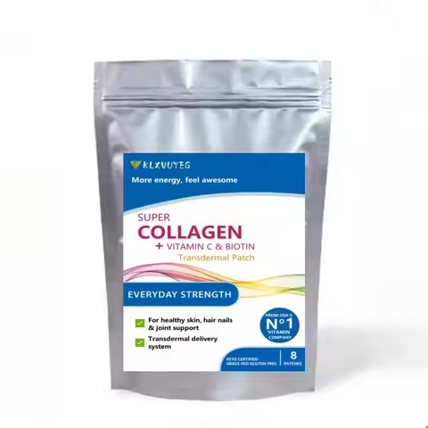 KLXVUYEG Super Collagen + Vitamin C + Biotin Transdermal Patches, For Healthy Skin, Hair, Nails & Jo