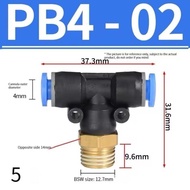 PB 4-02 Pneumatic Fitting 4mm To External Thread 1/ 4" inch