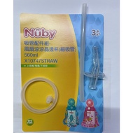 Comfortable Baby *** Nuby Fan Cool Cool Crystal Transparent Cup (Thin Straw Straw Accessories Set) (