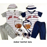BJ332 - jumper set 0-8 months baby baseball clothes baby boy slabber pants hat shoes