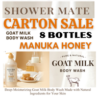 ShowerMate Goat Milk Body Wash Manuka Honey 800ml Carton Sale (8 Bottles) x Made in Korea x Expiry Date 30.40.2026