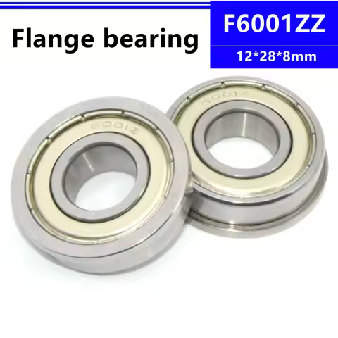 10pcs/50pcs F6001ZZ 12*28*8mm flange deep groove ball bearing 12x28x8mm F6001Z Flanged bearing
