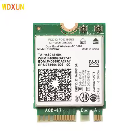 wireless-ac 3160 3160ngw AC3160 3160AC wireless dual band 802.11AC bluetooth 4.0 ngff wifi card