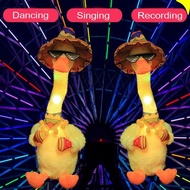 Lovely Dancing Duck Talking Toy USB Charging Sound Record Repeat Dancing Cactus Toys Kids Education Toys Gift Birthday Present