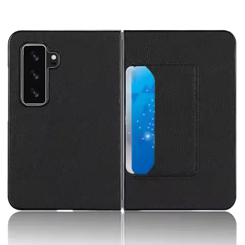 For Microsoft Surface Duo 2 Multiple card slots Litchi Skin PU Leather and PC Book Cover For Microso
