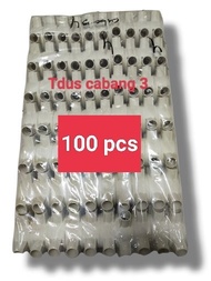 Paket 100 Pcs PUTIH Grosir T dus  T Dos T Doos  Sambungan Kabel Cabang 3 Tiga Listrik Rumah Gudang P