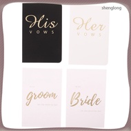 🎉 4Pcs His and Hers Wedding Vow Books White Paper Vow Renewal Ceremony Notebook