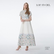 ชุดเดรส Lofficiel Dress เดรสทรงยาว ลายพิมพ์ดอก Castle Rose (FZ2KCR)
