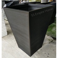 REX Z1 L / XL Matte Line Fibreglass Flower Pot Pasu Bunga Garden Taman Plant Pokok Fiber Fibre Squar