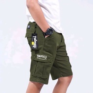 What's More HITS Men's Plain Short Cargo Pants Casual Stretchy Material Big Size Jumbo 27-36 Mountai