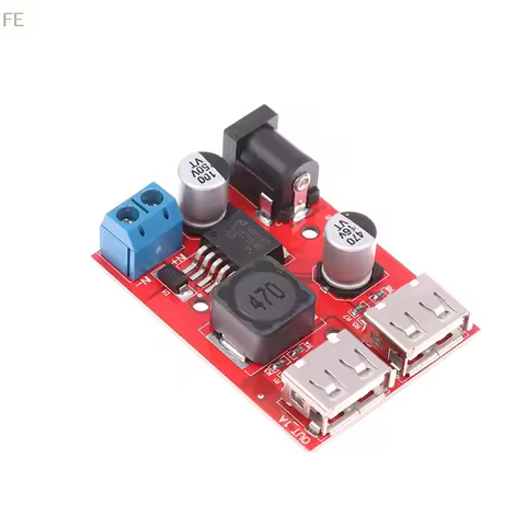 [F] DC 9V 12V 24V 36V To 5V 3A Double USB Charge DC-DC Step-down Converter Car Charging Solar 3A Vol