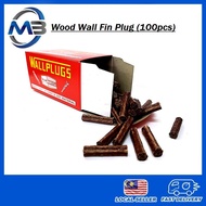 Wood Wall Fin Plug (100pcs) 25mmx12# / 38mmx8# / 38mm x 10# / 38mm x 12#