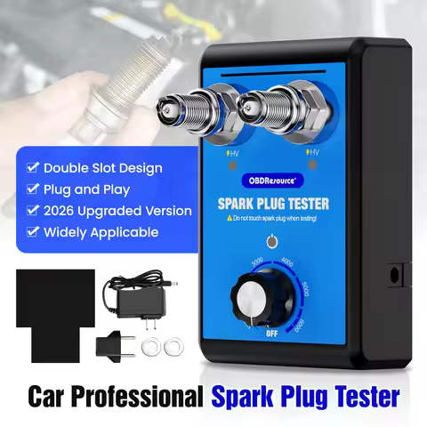 Car Spark Plug Tester Double Holes 110V 220V 0-6000rpm Spark Plug Analyzer Auto Ignition Coil Spark 