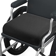 YOUFI Thick Memory Foam &amp; Gel Seat Cushion, 18"X16"X4" Large Chair Cushion for Wheelchair Mobility Scooters, with Non-Slip Bottom and Carry Handle (Black)