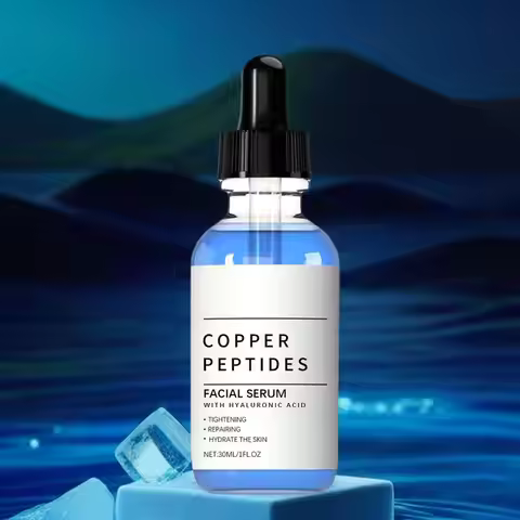 Copper Peptides Facial Serum With Hyaluronic Acid Hydrates And Moisturizes Strengthens Skin Barrier 