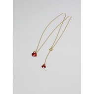 Rosalie Heart necklace/gold-plated 925 silver necklace