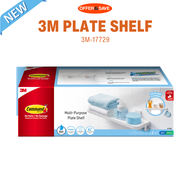 3M Command Bathroom Primer Plate Shelf 17729 (Up to 4.5kg) 1/Pack Water Resistant Organizer