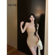 DUNEA Women's Off-shoulder Glitter Cami Dress