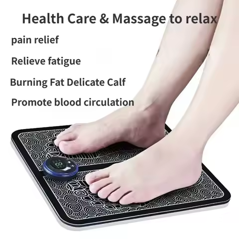 Electric EMS Foot Massager Pad Electrical Muscle Stimulation Foot Massager USB Charging Portable Fol