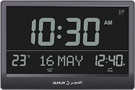 AlFajr Azan Alarm Extra Large Wall Clock - CJ-17 Black - Automatic Athan Five Times in 5 Different Voices