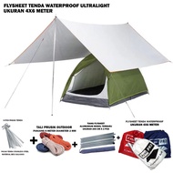 TENDA 4x6 Meter Flysheet - 4x6 Meter Tent Flysheet 19 Loop Ultralight Waterproof