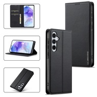 LC.IMEEKE SAMSUNG Galaxy A36 5G SM-A366B L1 Magnetic Wallet Card Slot Folio Leather Phone Cover Case