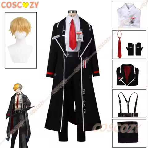 Sinclair Cosplay Fantasy Anime Game Limbus Company Costume Wig Disguise Adult Men Cosplay Roleplay F