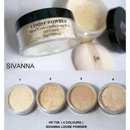 F010 SIVANNA COLORS LOOSE POWDER แป้งฝุ่น ซิเวนน่า คัลเลอร์ คุมมัน กันน้ำ ของแท้