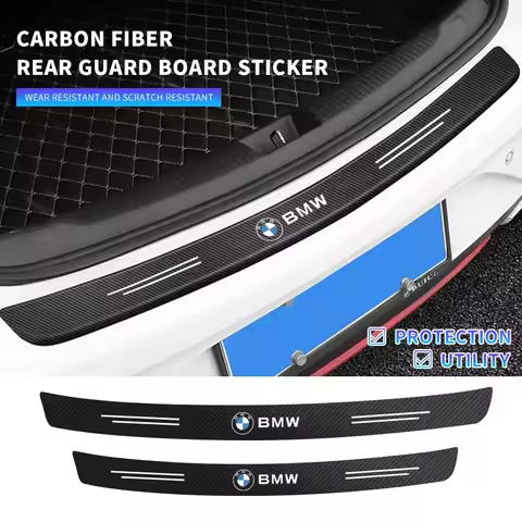 Carbon Fiber Car Trunk Rear Bumper Sticker Guard Plate Protector For BMW X1 X2 X3 X5 X4 X6 X7 G30 G2