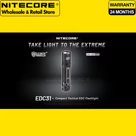 Outdoor Torch NITECORE EDC31 3500 lumens Compact Tactical EDC Flashlight Built-in 3800mAh Li-ion Bat