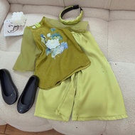 (8-18Kg) Áo Bà Ba Bé Gái Áo Bà Ba Lụa Cách Tân Áo Lụa Tay Voan Đáng Yêu Cho Bé Gái Từ 1 Đến 5 Tuổi