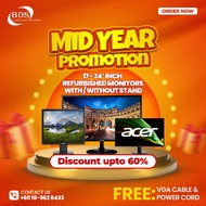 [POPULAR BRANDS] Refurbished Samsung, Lenovo, HP, DELL WIDESCREEN LED MONITOR (17"-27") Inch Monitor