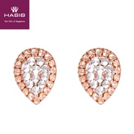 HABIB Oro Italia 916 White and Rose Gold Earring GE71780121(R)-BI