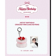 READY STOCK AND OFFICIAL WTS AESPA WINTER BIRTHDAY MD CROCHET MINI CAKE KEYRING