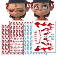 Anime NeZha AoBing Stickers Cosplay Waterproof Tattoo Sticker Prop Anime Accessories