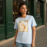Max Fashions Cat Regular Graphic Tee Blue Light