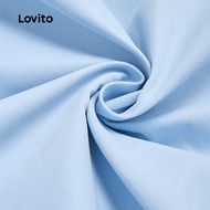 (Trendy) Lovito Casual Plain Button Dress for Women L128ED602