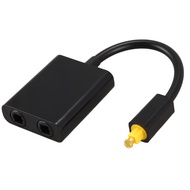 Digital SPDIF Optical Audio Splitter 2 Way Toslink Splitter Adapter 1 Input 2 Output SPDIF Optical C