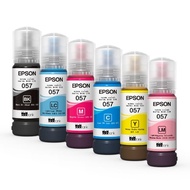 หมึก EPSON 057，100% หมึกเติมเอปสันของแท้ พิมพ์ให้ชัดเจนตัวเลือก 6สี สำหรับรุ่นน้ำหมึกเติมแท้ T09D100