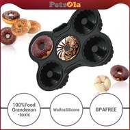 PETSOLA Silicone Donut Pan Donut Making Accessories Mould for Chocolate Biscuit Cake