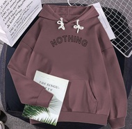 Hoodie wanita Nothing hitam size l xl xxl hodie wanita distro hoodie nothing murah jaket hoodie swea