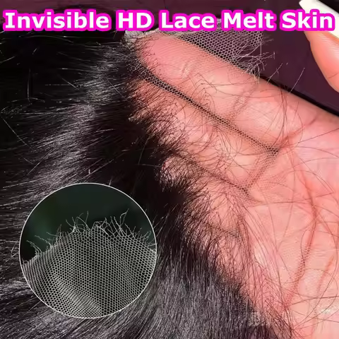 SKINLIKE Straight 13x6 Invisiable HD Lace Frontal Melt Skins 5x5 6x6 HD Lace Closures Ear to Ear 13X