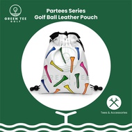 Partees Golf Ball Bag - Leather Golf Ball Bag Golf Ball Pouch