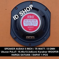 Speaker Audax 5 Inchi Original Asli 75 Watt 8 Ohms Speker Audax 5 Inch