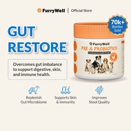 FurryWell for Dogs – Probiotic Supplement for Digestive Health, Reduce Gut Disorders, Skin Coat Care