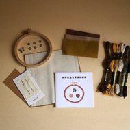 DIY手作材料包 - 軟餅乾造型耳環刺繡課